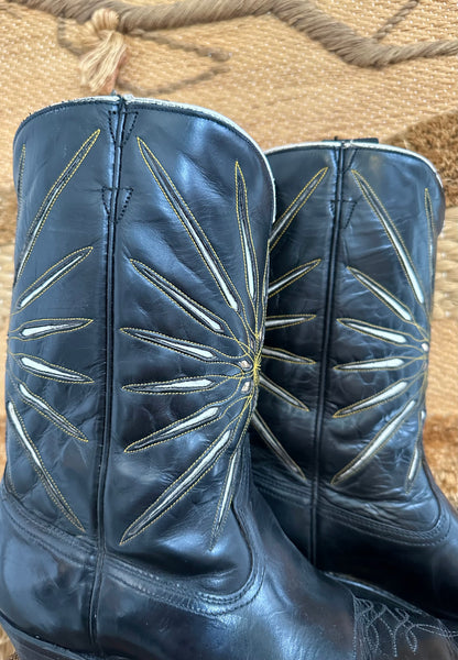 VINTAGE ACME Leather Western Boots • Mens 9