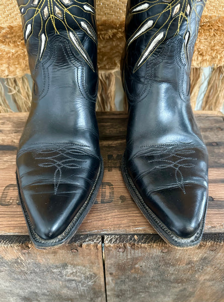VINTAGE ACME Leather Western Boots • Mens 9