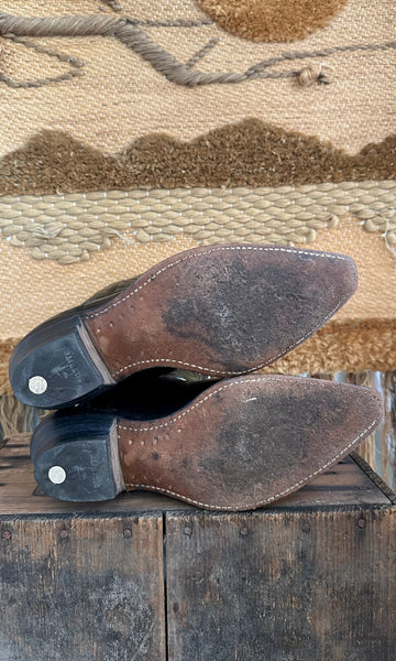 VINTAGE ACME Leather Western Boots • Mens 9