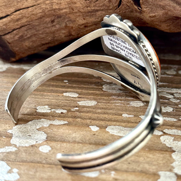 AUGUSTINE LARGO Navajo Spiny Oyster Sterling Silver Cuff 38g