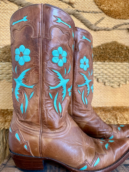 OLD GRINGO GOLONDRINA Swallow Leather Western Boots • Womens 10B