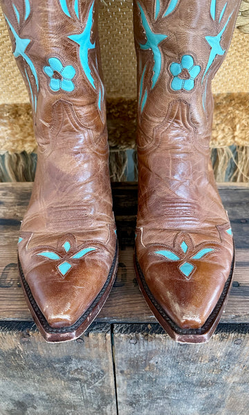 OLD GRINGO GOLONDRINA Swallow Leather Western Boots • Womens 10B