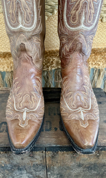 LUCCHESE Texas Leather Western Boots • Womens 10