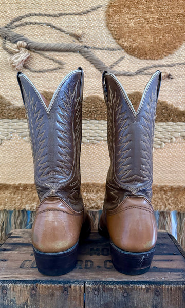 NOCONA Texas Mens Brown Leather Western Boots • Mens 9.5