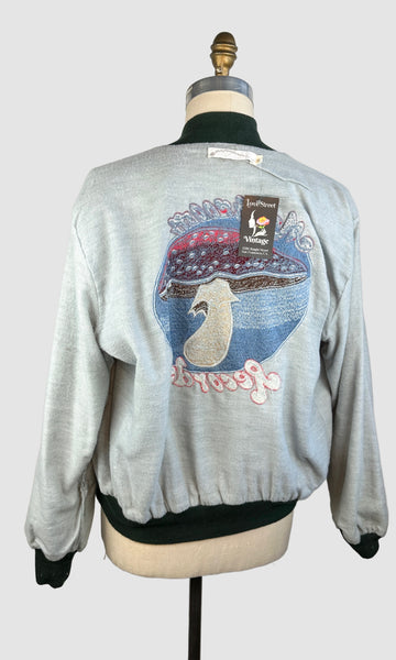 MUSHROOM RECORDS 70s Tour Satin Jacket • Mens Medium Large