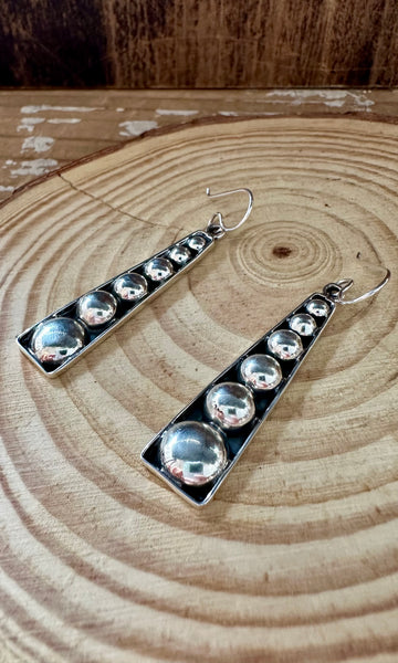 PINBALL BUBBLES Sterling Silver Statement Earrings