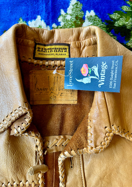 EARTHWAYS 70s Leather & Suede Hippie Jacket  • 40 Medium