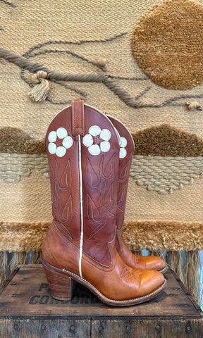 ACME Vintage 70s Cowgirl Boots • Womens Size 7 narrow