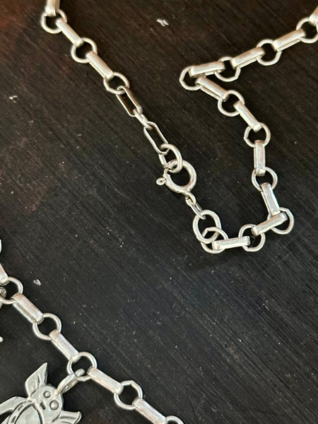 HOPI KACHINA Sterling Silver Chain Charm Necklace