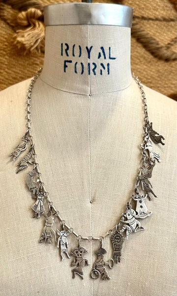 HOPI KACHINA Sterling Silver Chain Charm Necklace