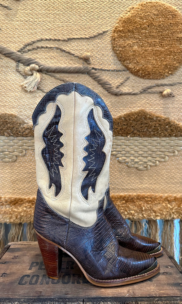 ZODIAC Vintage 80s Cowgirl Boots • Womens size 6.5 M