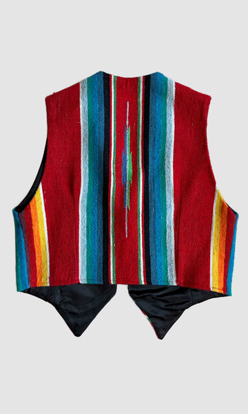DION of TEXAS 80s/90s Southwestern Woven Blanket Vest • Medium