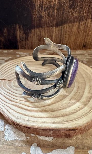 PURPLE MERMAID CHAROITE Silver Cuff • 68g