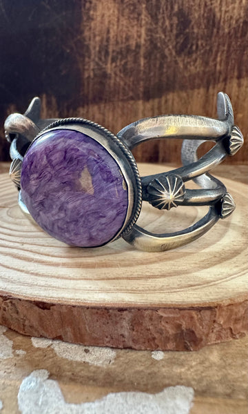 PURPLE MERMAID CHAROITE Silver Cuff • 68g