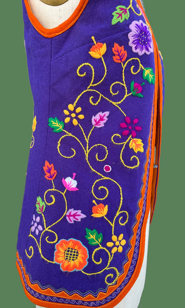 SAKS FIFTH AVENUE 1960s Vintage Wool Flower Vest • Small