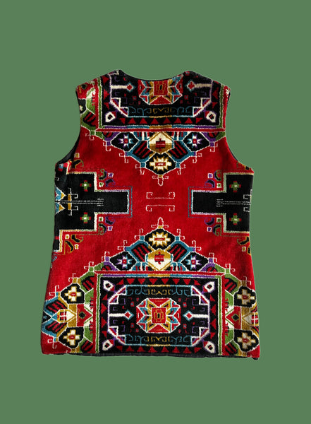 NEIMAN MARCUS 1960s Vintage Tapestry Vest • Small/Med