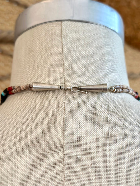 CORN MAIDEN KACHINA Hopi Doll Beaded Necklace • 66g