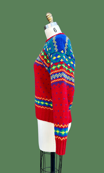 RALPH LAUREN POLO Vintage Wool 80s/90s Knit Sweater • Small