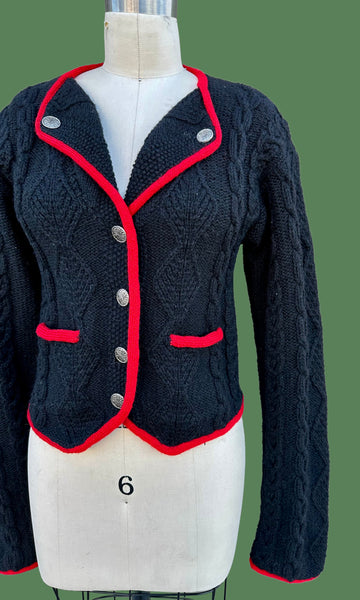 RALPH LAUREN Polo Vintage Wool 80s/90s Knit Cardigan • Small