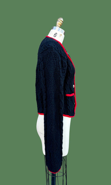 RALPH LAUREN Polo Vintage Wool 80s/90s Knit Cardigan • Small