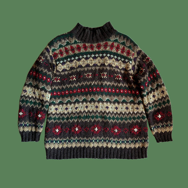 RALPH LAUREN Exclusive Hand Knit Vintage Y2K Knit Sweater • Petite Small