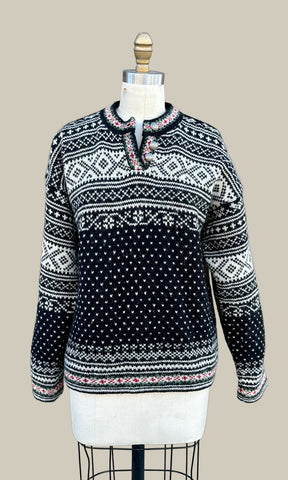 VINTAGE L.L. BEAN Wool 80s Pullover Sweater • Med. to Lg.