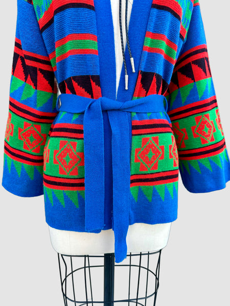 MONARCH KNITS Vintage 1970s Wrap Cardigan • Sm. to Med.