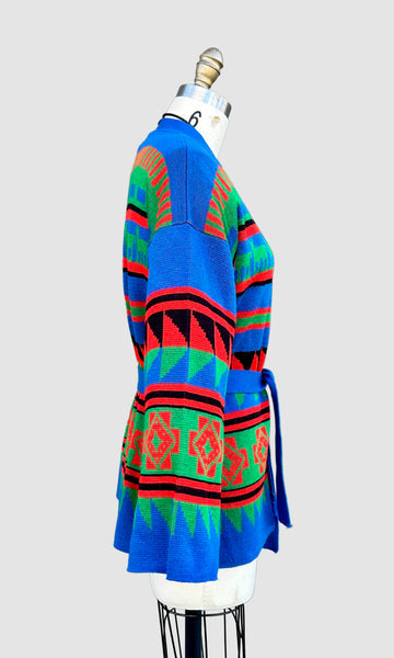 MONARCH KNITS Vintage 1970s Wrap Cardigan • Sm. to Med.