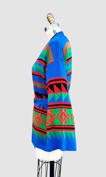 MONARCH KNITS Vintage 1970s Wrap Cardigan • Sm. to Med.