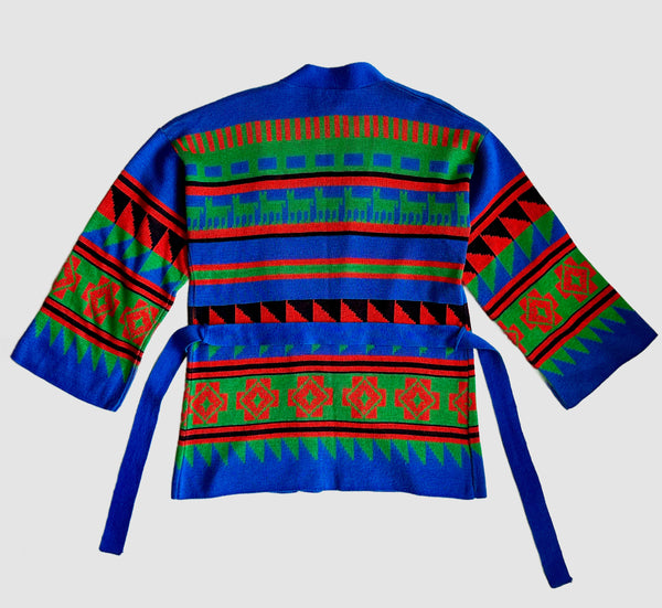 MONARCH KNITS Vintage 1970s Wrap Cardigan • Sm. to Med.