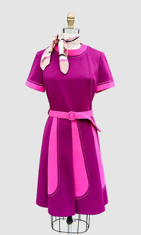 DIOLEN LOFT 70s Vintage Mod Dress • Large