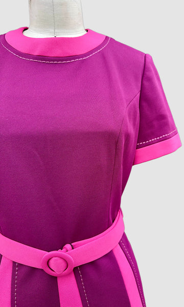 DIOLEN LOFT 70s Vintage Mod Dress • Large