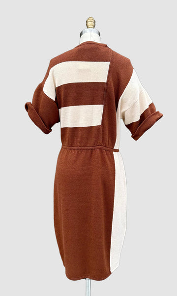 ST. JOHN By Marie Gray 70s/80s Ribbed Knit Dress • Med. to Lg.