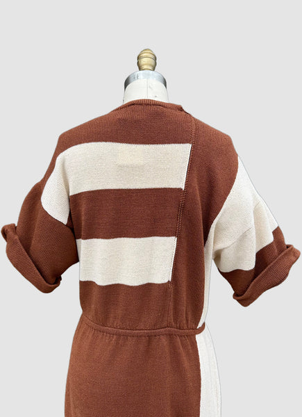 ST. JOHN By Marie Gray 70s/80s Ribbed Knit Dress • Med. to Lg.