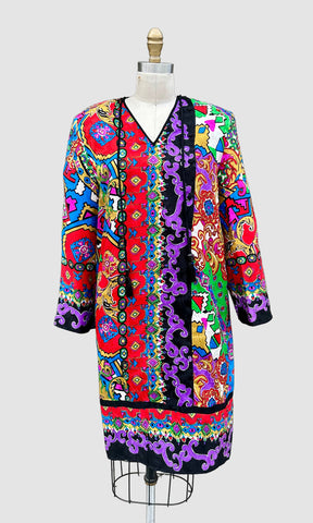 DIANE FRIES 80s/90s Vintage Silk Dress • Medium
