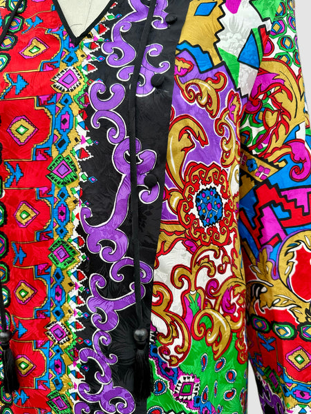 DIANE FRIES 80s/90s Vintage Silk Dress • Medium