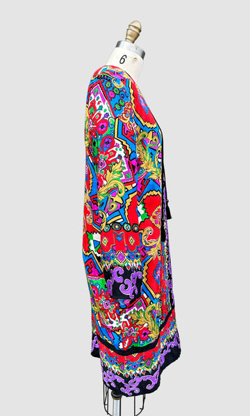 DIANE FRIES 80s/90s Vintage Silk Dress • Medium
