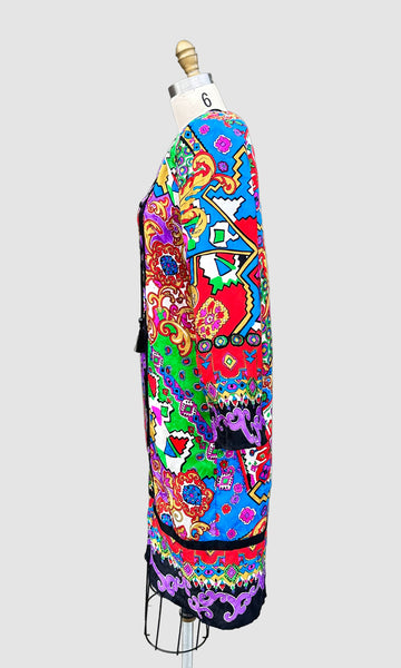 DIANE FRIES 80s/90s Vintage Silk Dress • Medium