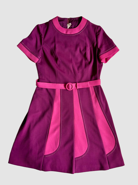 DIOLEN LOFT 70s Vintage Mod Dress • Large