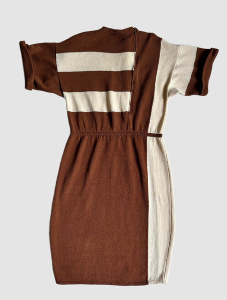 ST. JOHN By Marie Gray 70s/80s Ribbed Knit Dress • Med. to Lg.