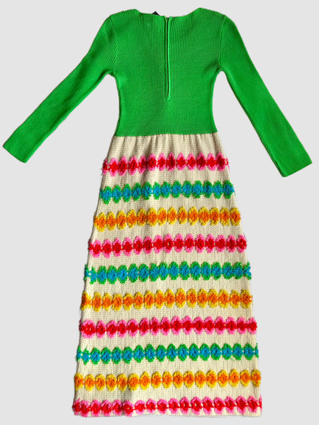 LISA ORIGINALS Herman Marcus Inc 60s Crochet Dress • Sm. to Med.