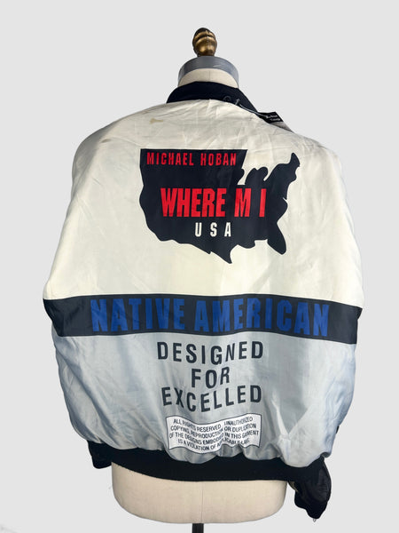 MICHAEL HOBAN WHEREMI 90s Southwestern Leather Jacket • Mens Size Large