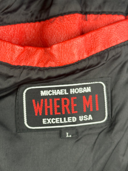 MICHAEL HOBAN WHEREMI 90s Southwestern Leather Jacket • Mens Size Large