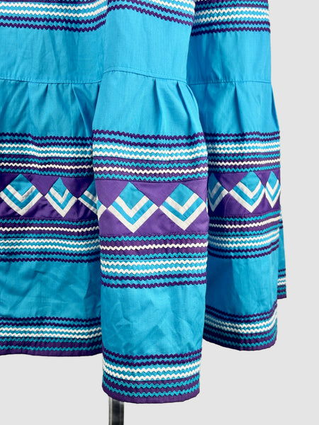 SEMINOLE NATIVE AMERICAN 80s Handmade Patchwork Skirt • Medium