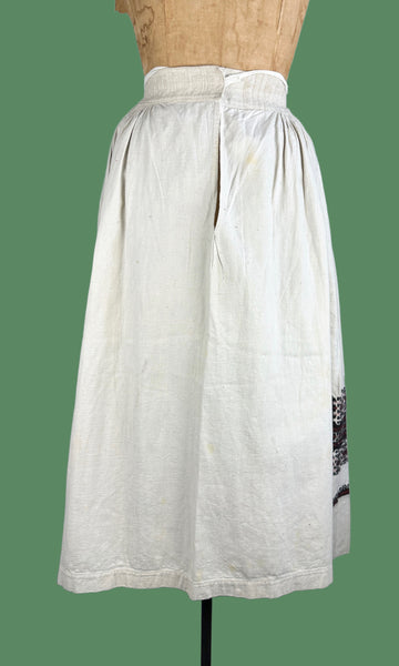 NICE FOLKS East European Hungarian Hand Embroidered Folk Skirt  • Medium