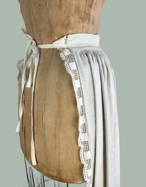 NICE FOLKS East European Hand Embroidered Apron • Open Size