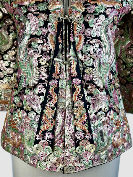 CHINESE EMBROIDERED Vintage 30s Wedding Jacket • X-Small
