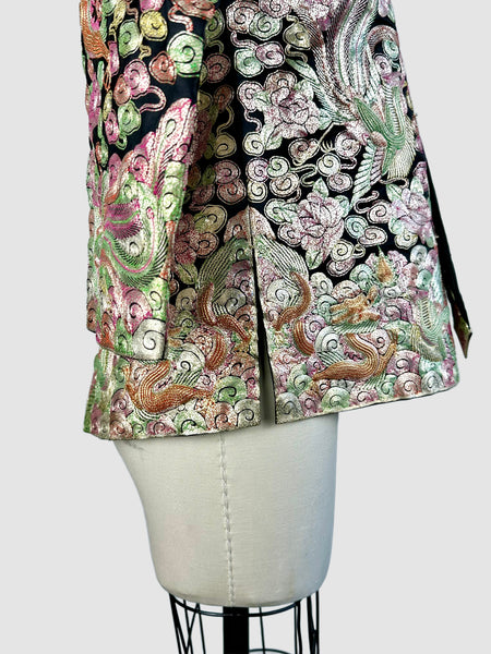 CHINESE EMBROIDERED Vintage 30s Wedding Jacket • X-Small