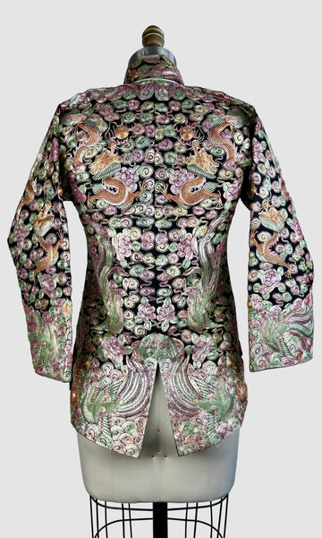 CHINESE EMBROIDERED Vintage 30s Wedding Jacket • X-Small