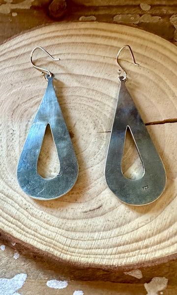 SILVER SCROLL DROPS Mexican Earrings